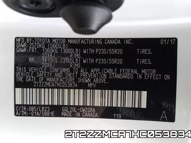 2T2ZZMCA7HC053834 фото 2