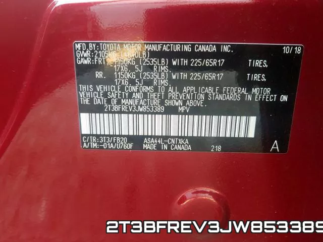 2T3BFREV3JW853389 фото 2