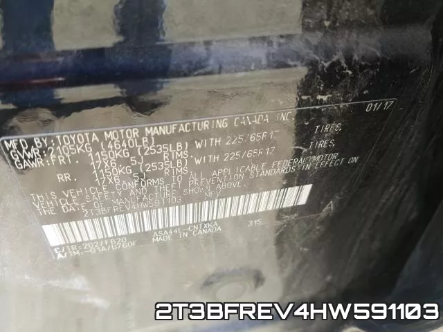2T3BFREV4HW591103 фото 2