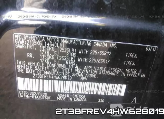 2T3BFREV4HW628019 фото 10