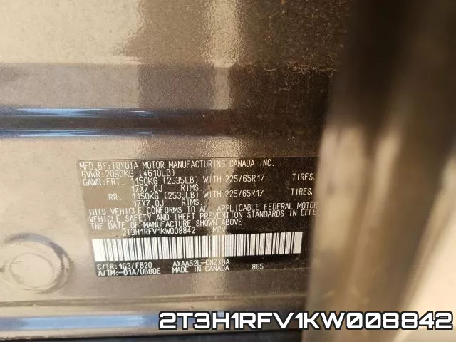2T3H1RFV1KW008842 фото 2
