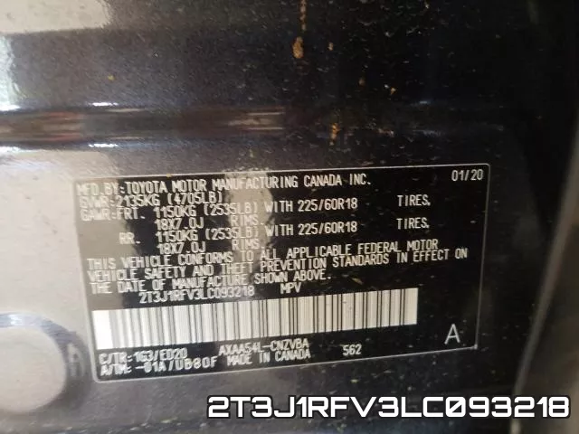 2T3J1RFV3LC093218 фото 2