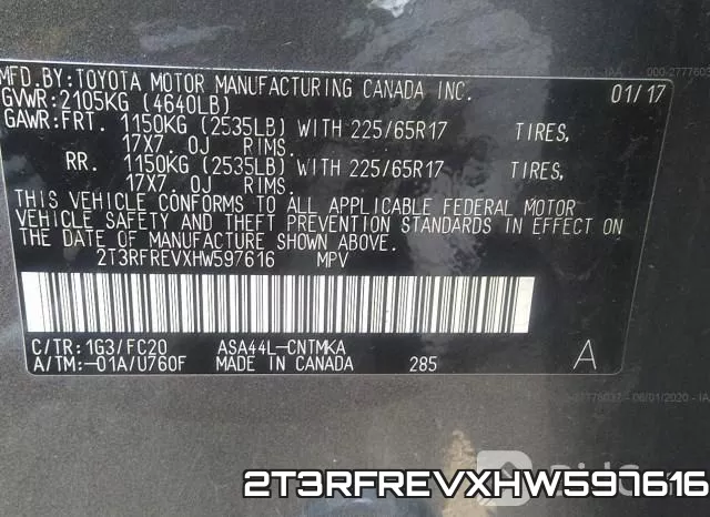 2T3RFREVXHW597616 фото 10