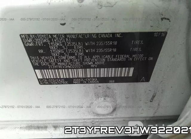 2T3YFREV3HW322021 фото 10