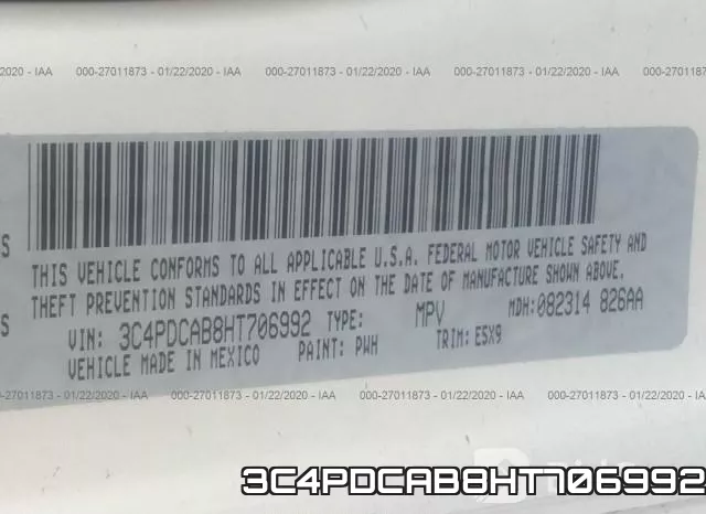 3C4PDCAB8HT706992 фото 10