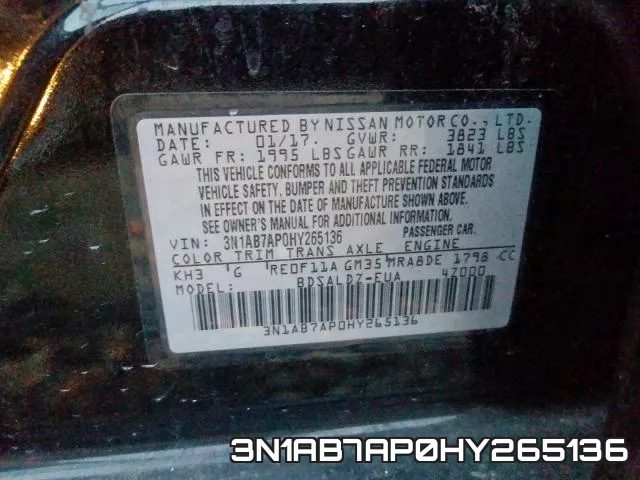 3N1AB7AP0HY265136 фото 2