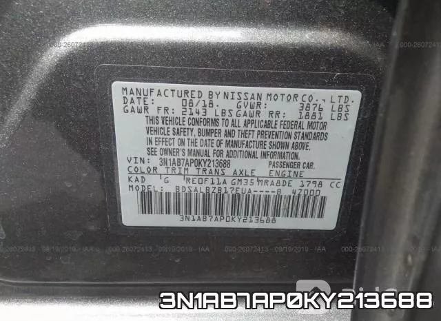 3N1AB7AP0KY213688 фото 10