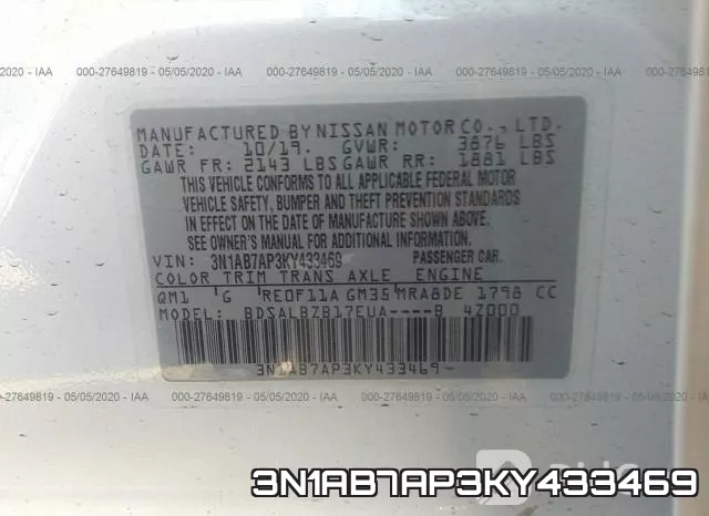 3N1AB7AP3KY433469 фото 9