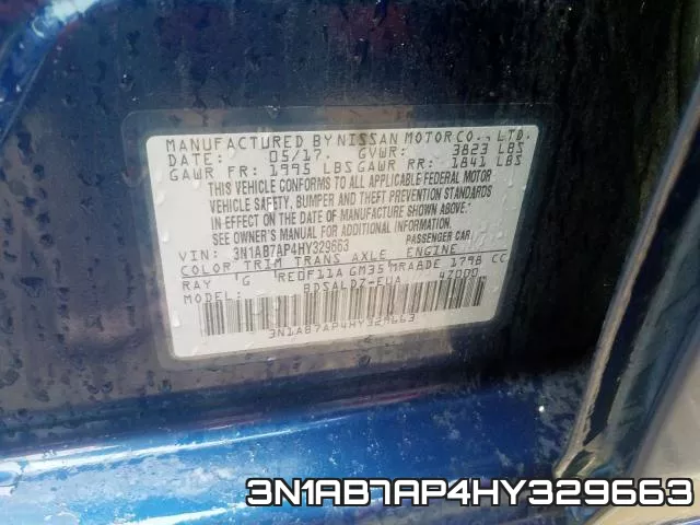 3N1AB7AP4HY329663 фото 2