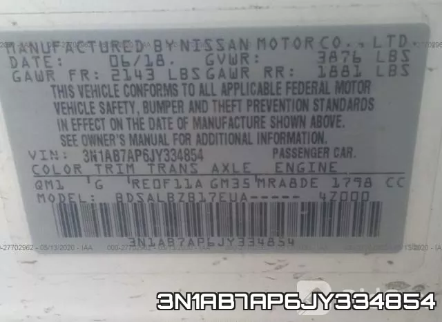 3N1AB7AP6JY334854 фото 10