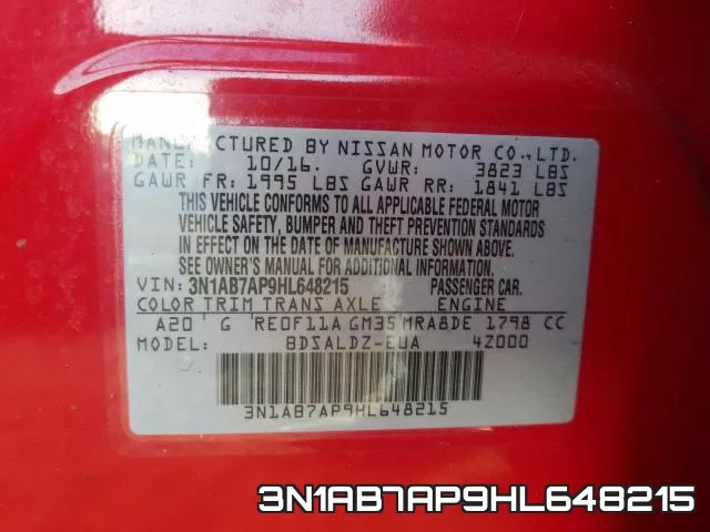 3N1AB7AP9HL648215 фото 2