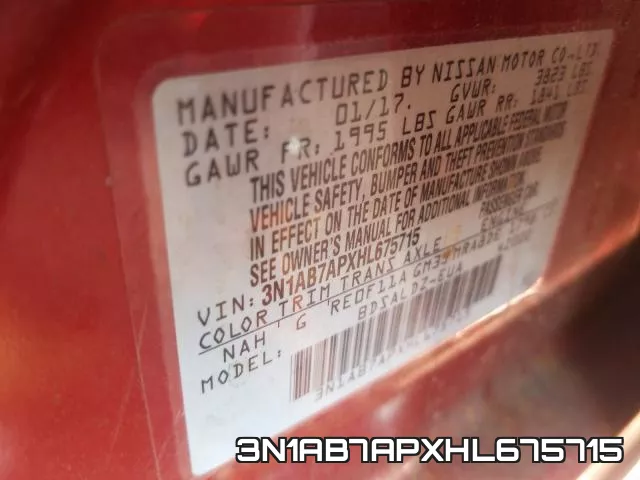 3N1AB7APXHL675715 фото 2