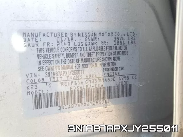 3N1AB7APXJY255011 фото 2