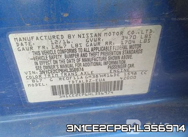 3N1CE2CP6HL356974 фото 10