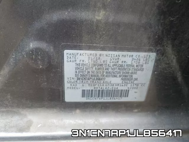 3N1CN7AP1JL856417 фото 2