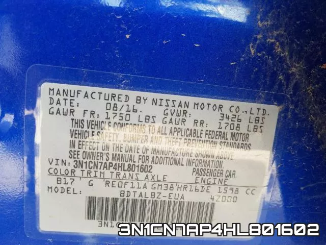 3N1CN7AP4HL801602 фото 2