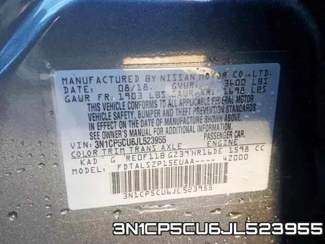 3N1CP5CU6JL523955 фото 2