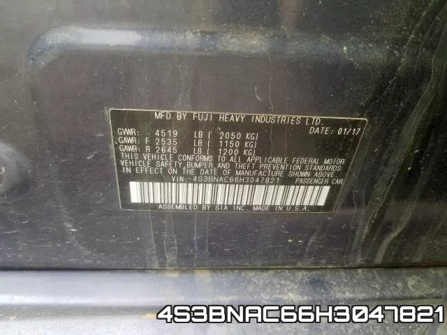 4S3BNAC66H3047821 фото 2