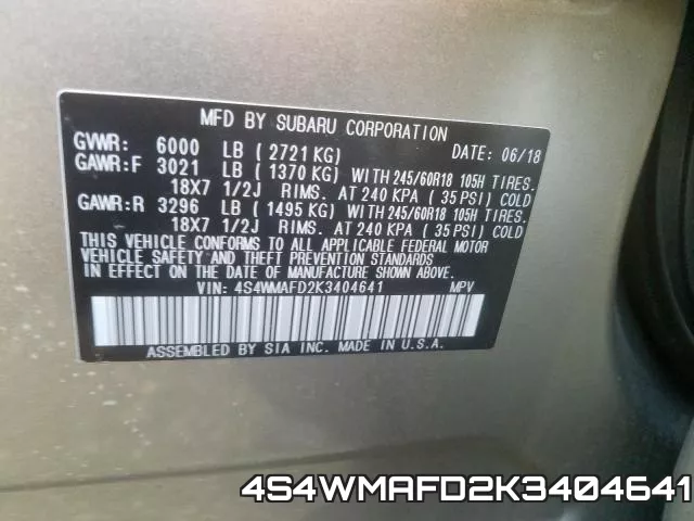 4S4WMAFD2K3404641 фото 2