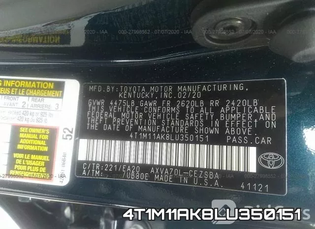 4T1M11AK8LU350151 фото 10