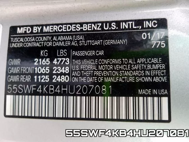 55SWF4KB4HU207081 фото 2