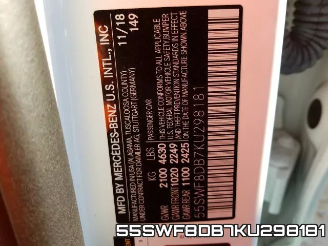 55SWF8DB7KU298181 фото 2