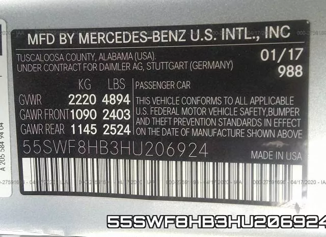 55SWF8HB3HU206924 фото 10