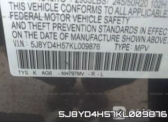 5J8YD4H57KL009876 фото 10