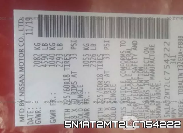 5N1AT2MT2LC754222 фото 10
