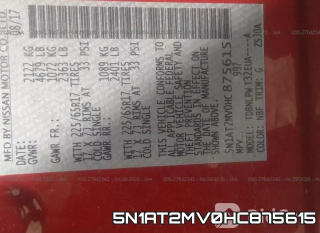 5N1AT2MV0HC875615 фото 10