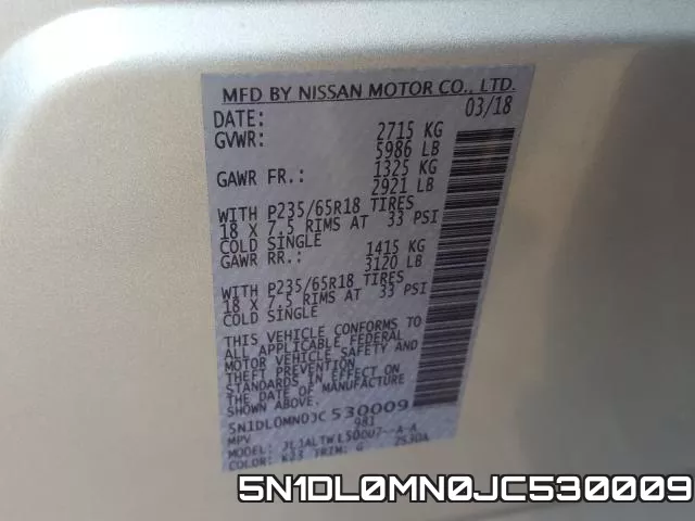 5N1DL0MN0JC530009 фото 2