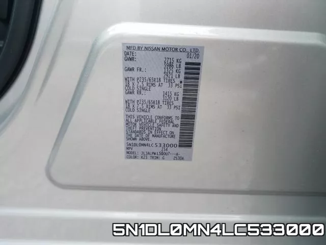 5N1DL0MN4LC533000 фото 2