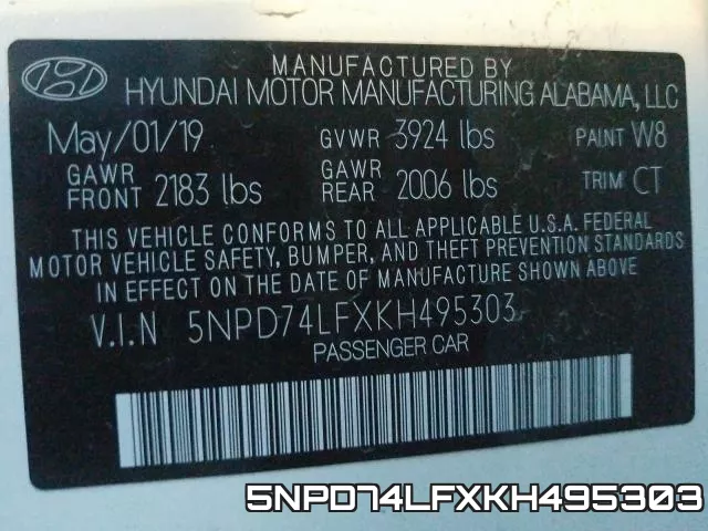 5NPD74LFXKH495303 фото 2