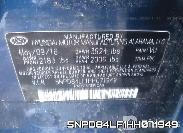 5NPD84LF1HH071949 фото 10