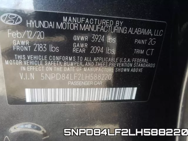 5NPD84LF2LH588220 фото 2