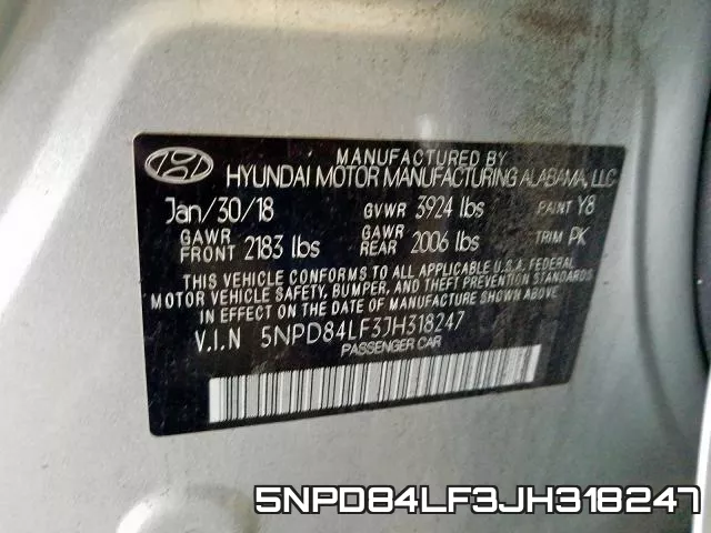 5NPD84LF3JH318247 фото 2