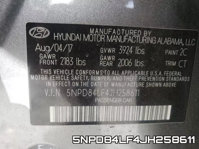 5NPD84LF4JH258611 фото 2