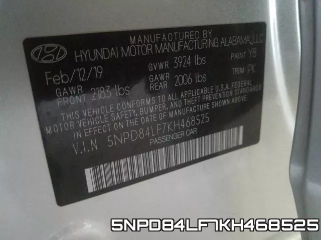 5NPD84LF7KH468525 фото 2