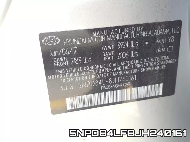 5NPD84LF8JH240161 фото 2