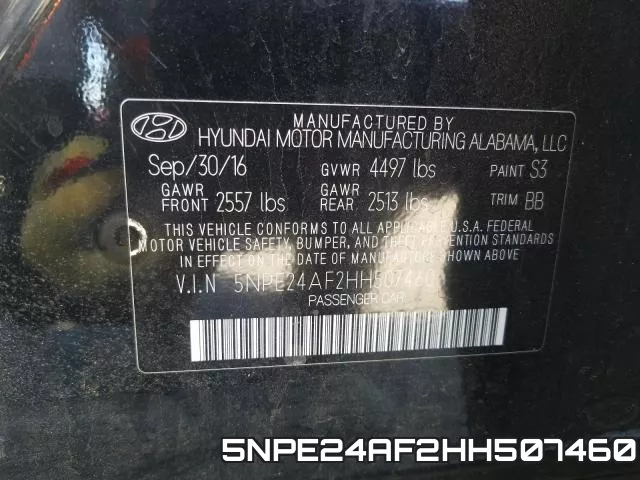 5NPE24AF2HH507460 фото 2