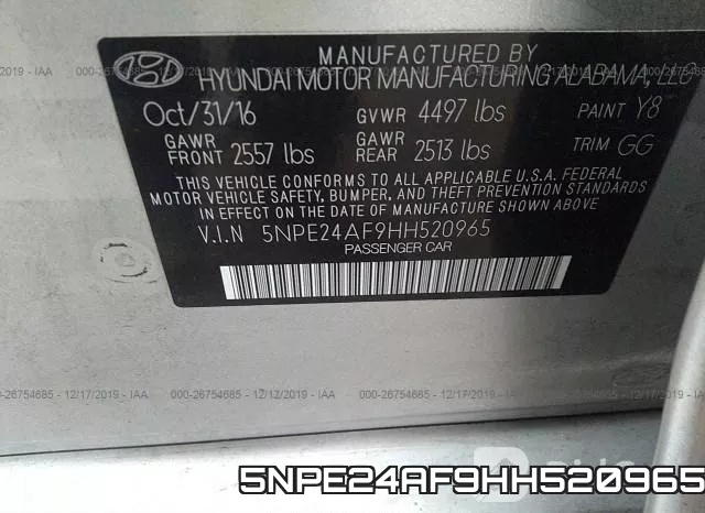 5NPE24AF9HH520965 фото 10