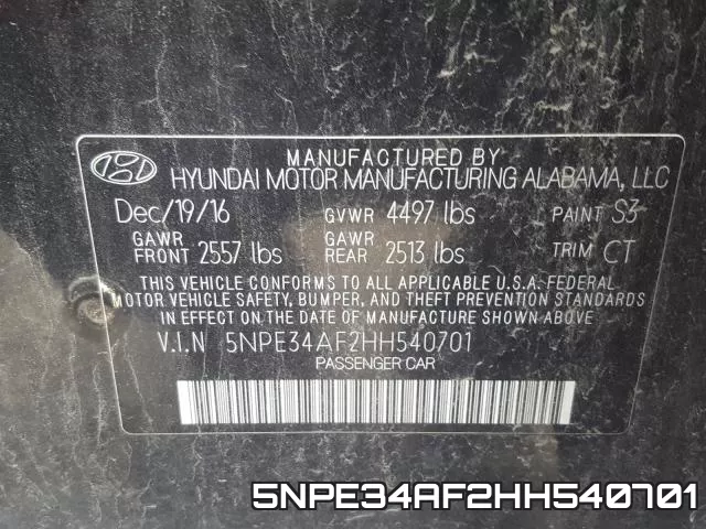 5NPE34AF2HH540701 фото 2
