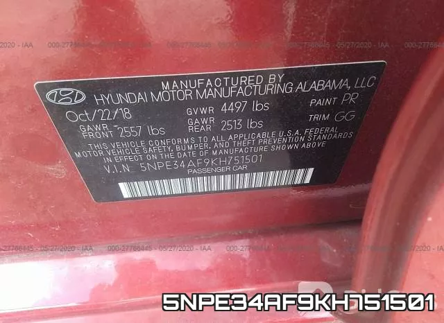 5NPE34AF9KH751501 фото 10
