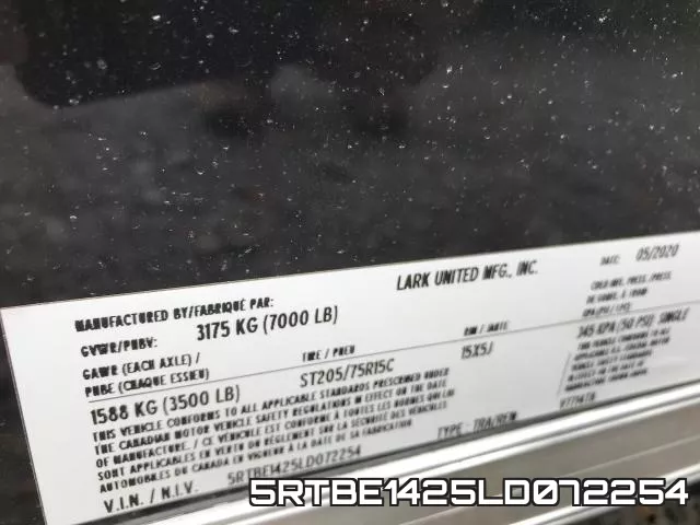 5RTBE1425LD072254 фото 4