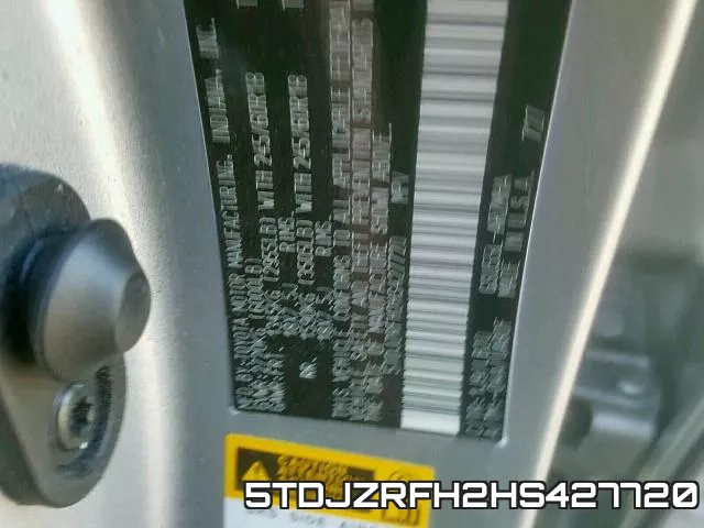 5TDJZRFH2HS427720 фото 2