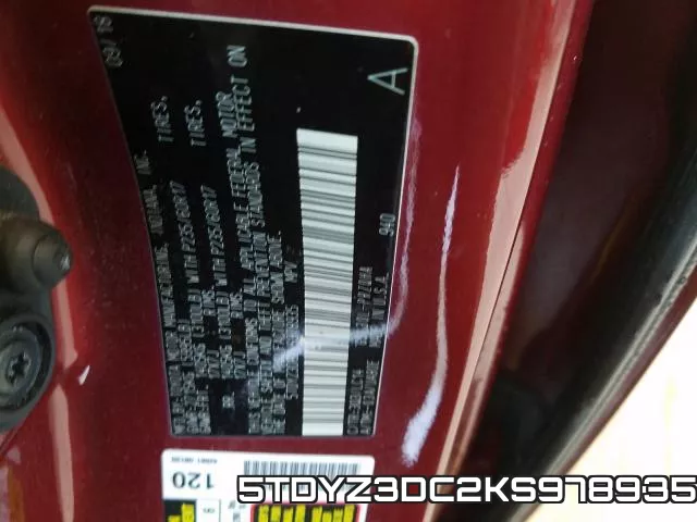 5TDYZ3DC2KS978935 фото 2
