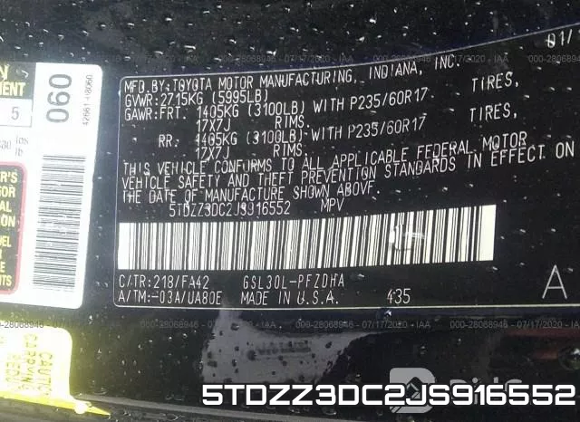 5TDZZ3DC2JS916552 фото 10