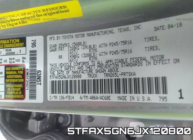 5TFAX5GN6JX120800 фото 10