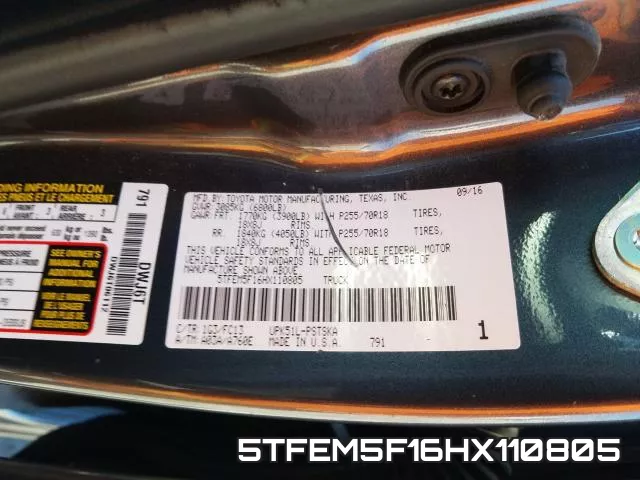 5TFEM5F16HX110805 фото 2