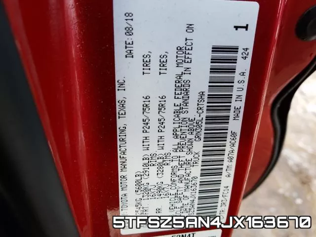 5TFSZ5AN4JX163670 фото 2